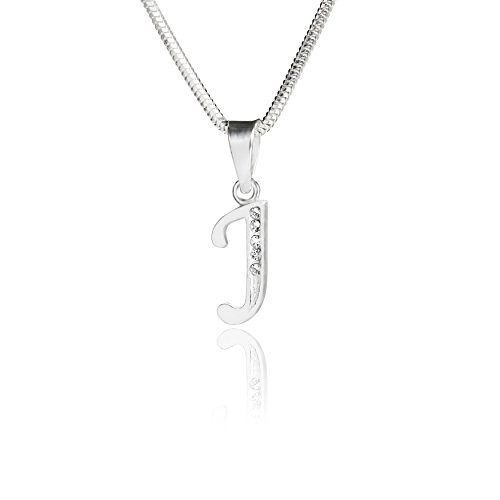LILLY MARIE Damen Kette Sterling-Silber 925 Buchstabenkette Anfangs-Buchstabe J klar längen-verstellbar Schmucketui Geschenk frau oder Freundin LILLY MARIE Damen Kette Sterling-Silber 925 Buchstabenkette Anfangs-Buchstabe J klar längen-verstellbar Schmucketui Geschenk frau oder Freundin von LILLY MARIE