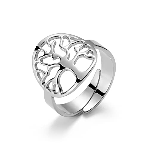 Damen Sterling Silber Ring Lebensbaum echt Silber 925 Verstellbare Größe Geschenkverpackung Beste Freundin Geschenke von LILLY MARIE