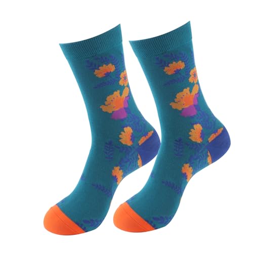 LILY MAJA 2 Paare,Unisex Baumwolle Sneaker Sportsocken Calf Socken,Bunte Beiläufig Gemusterte Socken(Modell S307,EU40-44) von LILY MAJA
