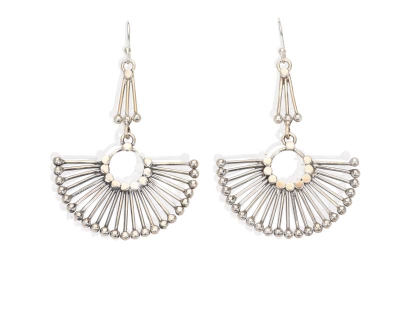 Lange Fächerförmige Hängende Ohrringe Für Frauen Mit Einem Boho Chic | Echte Silber Große in Fächerform Aus 925Er Sterlingsilber von LILYOMofficial