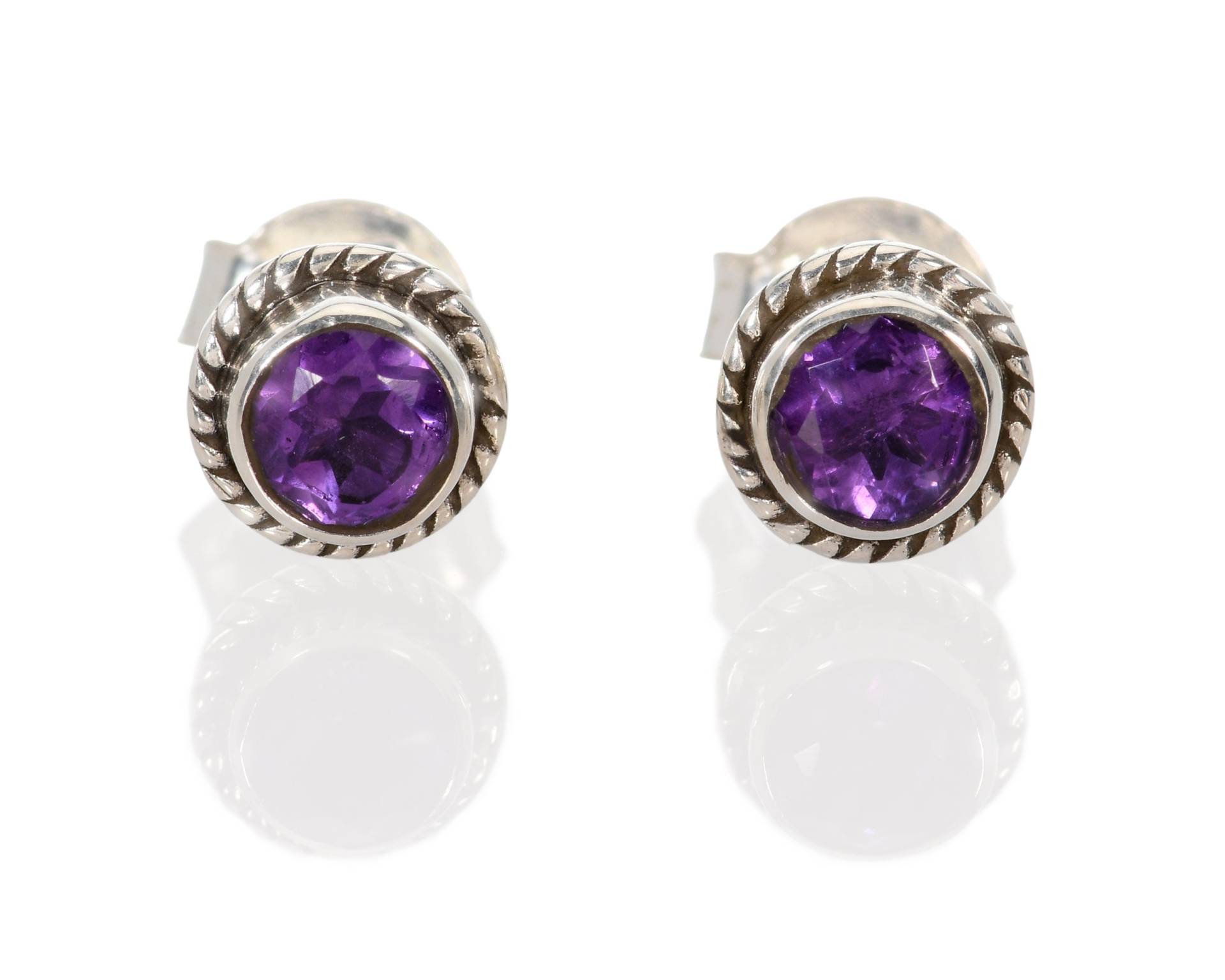 Ohrstecker Für Frauen, Sterling Silber Ohrstecker, Amethyst Post Ohrringe, Boho Schmuck, Edelstein Ohrstecker von LILYOMofficial