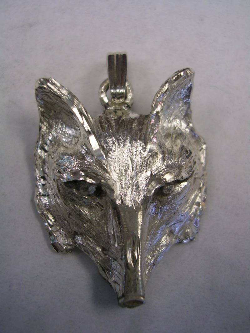 Fuchs Anhänger Charm Mit Diamantschliff Oberfläche Aus Sterling Silber Fuchs Anhänger Charm Mit Diamantschliff Oberfläche Aus Sterling Silber von LILYSJEWELERS