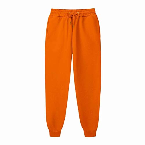 LIMILI Enge Jogginghose Herren Jogger Freizeithose Fitness Herren Sportswear Black Gym Jogging Jogginghose-Orange_L von LIMILI