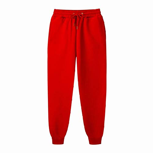 LIMILI Enge Jogginghose Herren Jogger Freizeithose Fitness Herren Sportswear Black Gym Jogging Jogginghose-rot_L von LIMILI