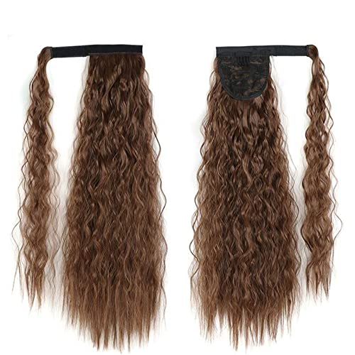 22 Zoll synthetische Mais gewellte lange Pferdeschwanz Perücke Wrap Haarspange Extensions Pferdeschwanz Haarknoten Damen Haarschmuck (Color : M430) von LIMKOO