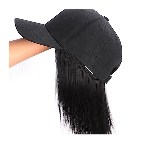 Damenperücke Mit Hut 8 Zoll kurze BoB-Kappenhaarperücke, tägliche Kappenhaarperücke, verstellbare Baseballkappenhaarperücke for Frauenparty Mütze Mit Befestigten Haaren für Damen (Color : 2) von LIMKOO