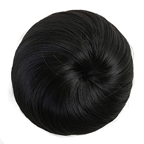 Haarknoten Synthetische Haarspange, Donut-Brötchen mit Kordelzug, Haarkamm, glattes Haar, Verlängerung, Stirnband, Perücke for Frauen Haarknoten Haarteil (Color : 588-01) von LIMKOO