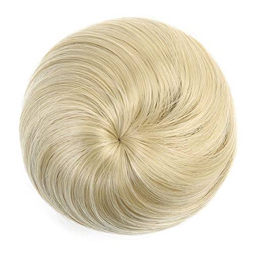 Haarknoten Synthetische Haarspange, Donut-Brötchen mit Kordelzug, Haarkamm, glattes Haar, Verlängerung, Stirnband, Perücke for Frauen Haarknoten Haarteil (Color : 588-09) von LIMKOO