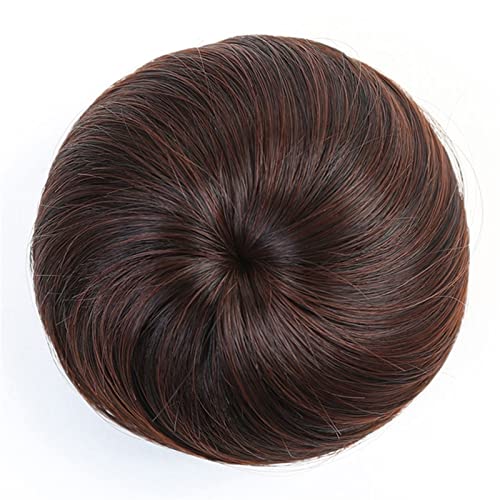 Synthetische Haarspange, Donut-Brötchen mit Kordelzug, Haarkamm, glattes Haar, Verlängerung, Stirnband, Perücke for Frauen (Color : 588-03) von LIMKOO