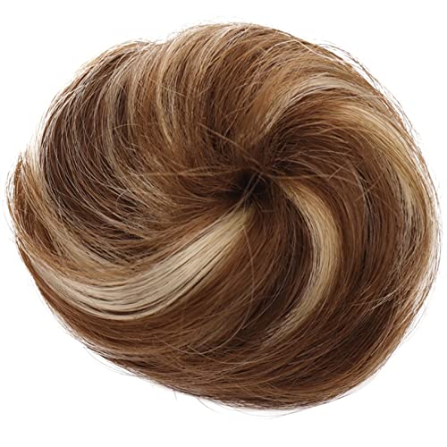 Synthetische Haarspange, Donut-Brötchen mit Kordelzug, Haarkamm, glattes Haar, Verlängerung, Stirnband, Perücke for Frauen (Color : 588-10) von LIMKOO