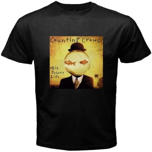 MN Counting Crows This Desert Life Album Men's Black T-Shirt Hemden(3X-Large) von LIN50YIIY