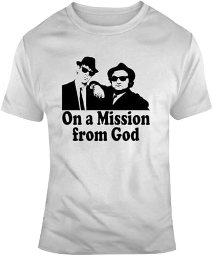 Npo The Blues Brothers Funny Movie Mission from God Parody Fan T Shirt Hemden(Large) von LIN50YIIY