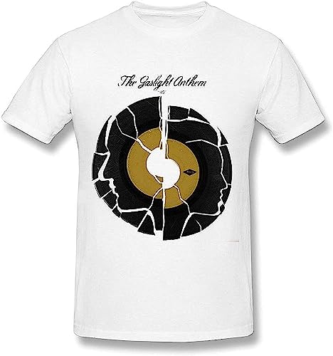 Short Sleeve Men's The Gaslight Anthem T-Shirts White Hemden(Medium) von LIN50YIIY