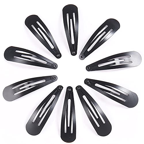 10 Stück Haarspangen Schwarz für Damen und Mädchen, 5CM Haarhalter Basteln DIY Zubehör, Haar Clips Metall für Kinder 10 Stück Haarspangen Schwarz für Damen und Mädchen, 5CM Haarhalter Basteln DIY Zubehör, Haar Clips Metall für Kinder von LINAERSHAO