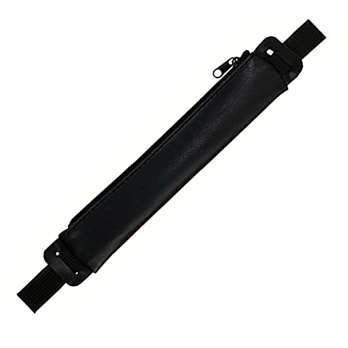 LINAERSHAO 1 Stück Kugelschreiber etui,Stift etui,Stiftetuis Leder,Füller etui,Stifttasche,Stifthalter notizbuch,Elastisches Band Buchriemen (Schwarz) von LINAERSHAO