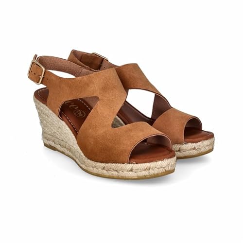 Lince Bequeme Jute-Sandalen, Gummisohle, Gel-Einlegesohle, V52651, hergestellt in Spanien, Leder geteilt, 38 EU von LINCE