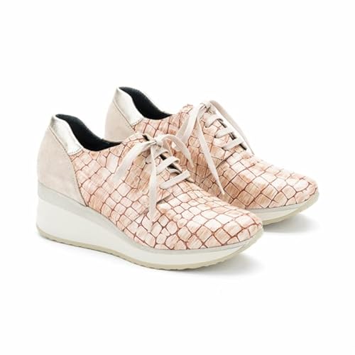 Lince Bequeme Schnürsenkel, Gummisohle, Gel-Einlegesohle, V82324, hergestellt in Spanien, C Orange, 41 EU von LINCE