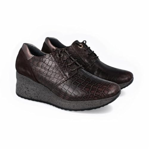 Lince Bequeme Schnürsenkel, Gummisohle, Gel-Einlegesohle, V82324, hergestellt in Spanien, D Braun, 40 EU von LINCE