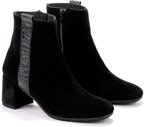 Lince Stiefel mit bequemer Schnalle, Gummisohle, Gel-Einlegesohle, I04664, hergestellt in Spanien, Q - Schwarz, 39 EU von LINCE