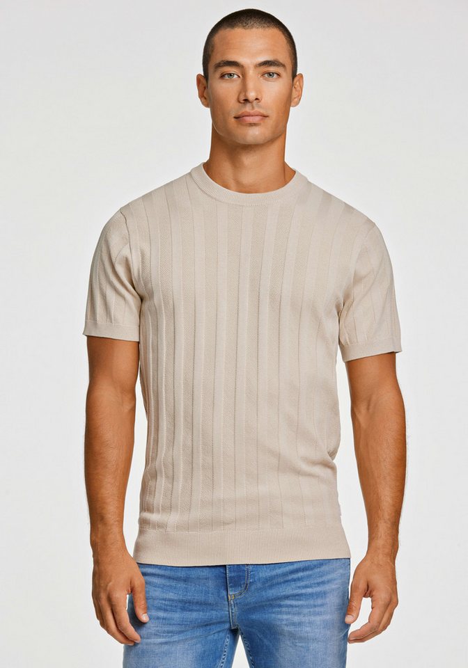 LINDBERGH Kurzarmpullover mit Struktur-Muster von LINDBERGH