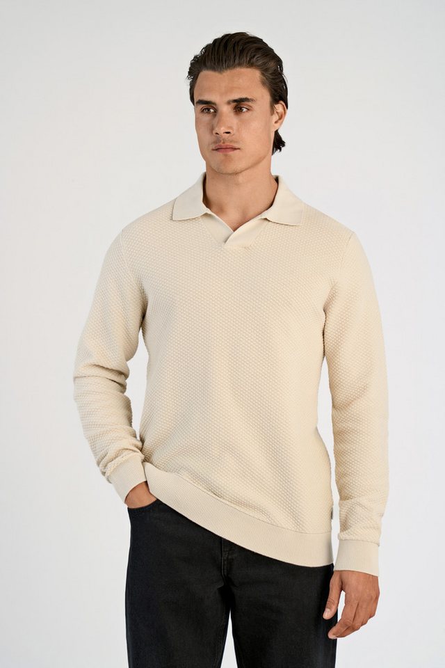 LINDBERGH Strickpullover mit Hemdkragen und leichter Struktur von LINDBERGH