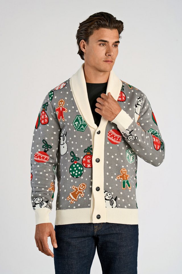 LINDBERGH Weihnachtspullover mit Intarsien Muster von LINDBERGH