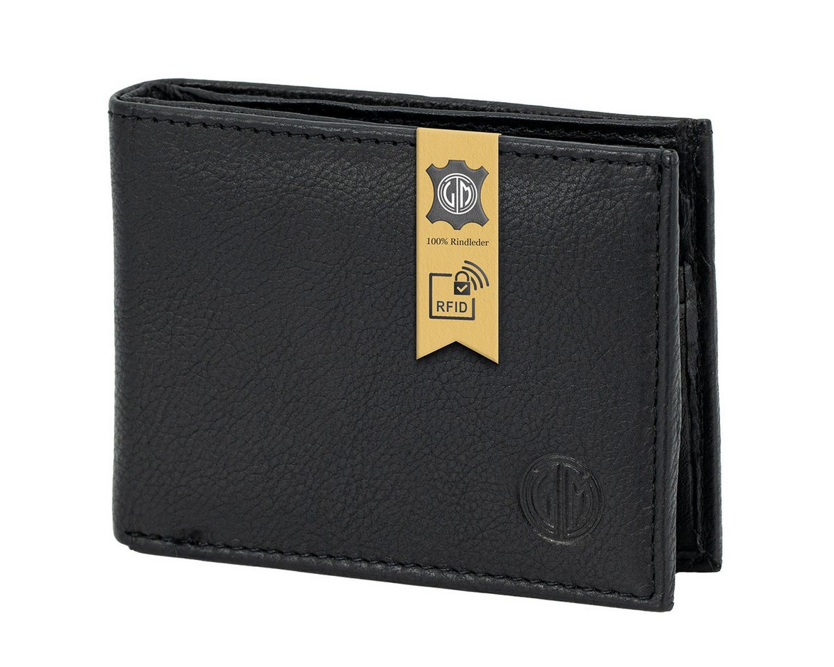 LINDENMANN Geldbörse - Portemonnaie einfarbig - Ledergeldbörse - klassischer Geldbeutel von LINDENMANN