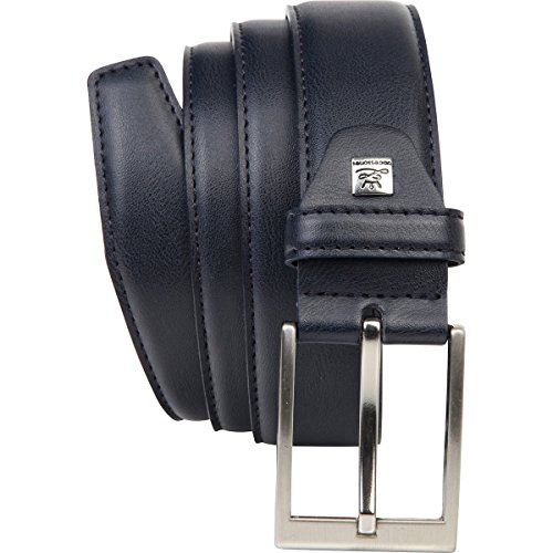 LINDENMANN Leder-Gürtel Herren 35 mm breit, Gürtel Herren Vollledergürtel marine, Größe/Size:125, Farbe/Color:blau von LINDENMANN