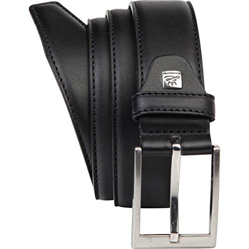 LINDENMANN Leder-Gürtel Herren 35 mm breit, Gürtel Herren Vollledergürtel schwarz, Größe/Size:115, Farbe/Color:schwarz von LINDENMANN