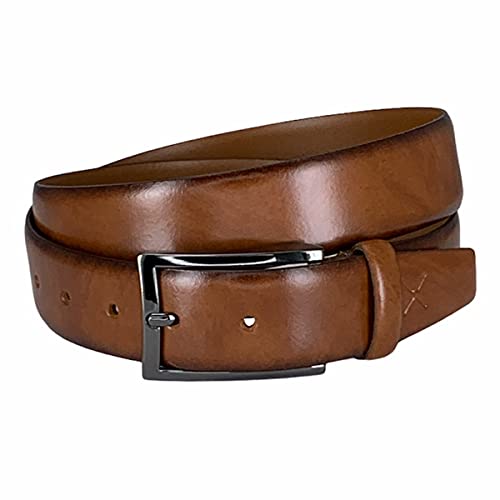 LINDENMANN Gürtel Herren Ledergürtel Herren Vollrindleder-Gürtel Herren, cognac, Farbe/Color:braun, Size US/EU:Bundweite 90 cm Gesamtlänge 105 cm W 35.5 L von LINDENMANN