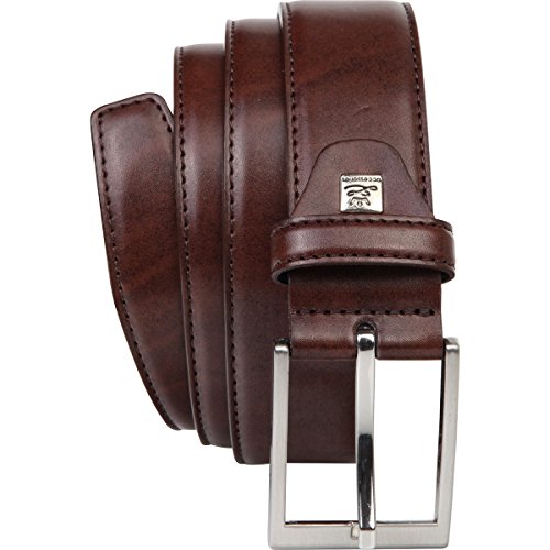 LINDENMANN Leder-Gürtel Herren 35 mm breit, Gürtel Herren Vollledergürtel marine, Größe/Size:105, Farbe/Color:braun von LINDENMANN