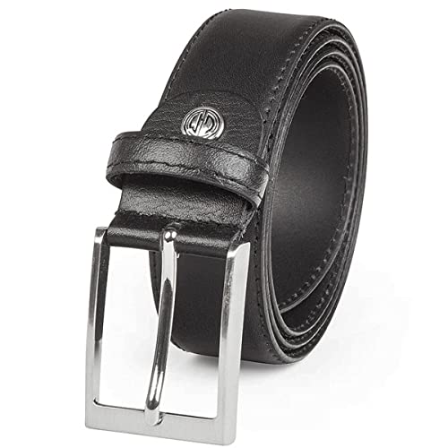 LINDENMANN Gürtel Herren Vollledergürtel aus Rindleder, 35 mm breit, kürzbar, Gürtel Herren XXL, schwarz, Größe/Size:120, Farbe/Color:schwarz von LINDENMANN