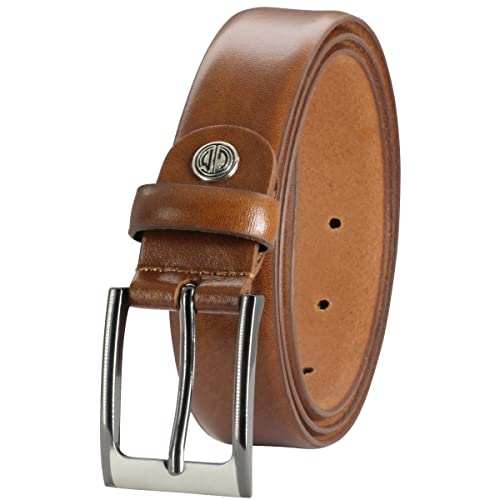 LINDENMANN Leder-Gürtel Herren, Anzug-Gürtel Herren 30 mm breit, Gürtel Herren, Rindledergürtel cognac, Farbe/Color:braun, Size US/EU:Bundweite 105 cm Gesamtlänge 120 cm W 41.5 XL von LINDENMANN