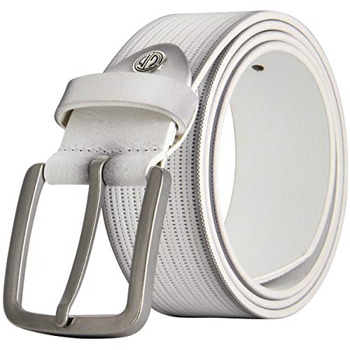LINDENMANN Leder-Gürtel Herren, Jeans-Gürtel Herren 40 mm breit, Gürtel Herren Jeans, Vollrindleder weiß, Farbe/Color:weiss, Size US/EU:Bundweite 115 cm Gesamtlänge 130 cm W 45.5 XXL LINDENMANN Leder-Gürtel Herren, Jeans-Gürtel Herren 40 mm breit, Gürtel Herren Jeans, Vollrindleder weiß, Farbe/Color:weiss, Size US/EU:Bundweite 115 cm Gesamtlänge 130 cm W 45.5 XXL von LINDENMANN