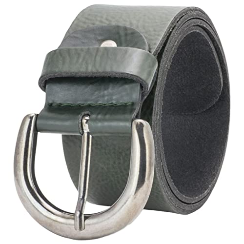 LINDENMANN Ledergürtel Damen, The Art of Belt Leder-Gürtel Damen, Hüftledergürtel Damen 50 mm breit, Rindledergürtel Khaki, Größe/Size:100, Farbe/Color:grün von LINDENMANN