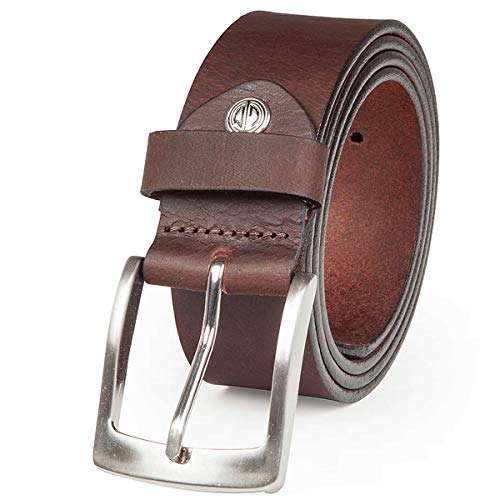 LINDENMANN Gürtel Herren Vollledergürtel aus Büffelleder, 40 mm breit, kürzbar, Gürtel, Ledergürtel, Jeans-Gürtel, XL, dunkelbraun von LINDENMANN