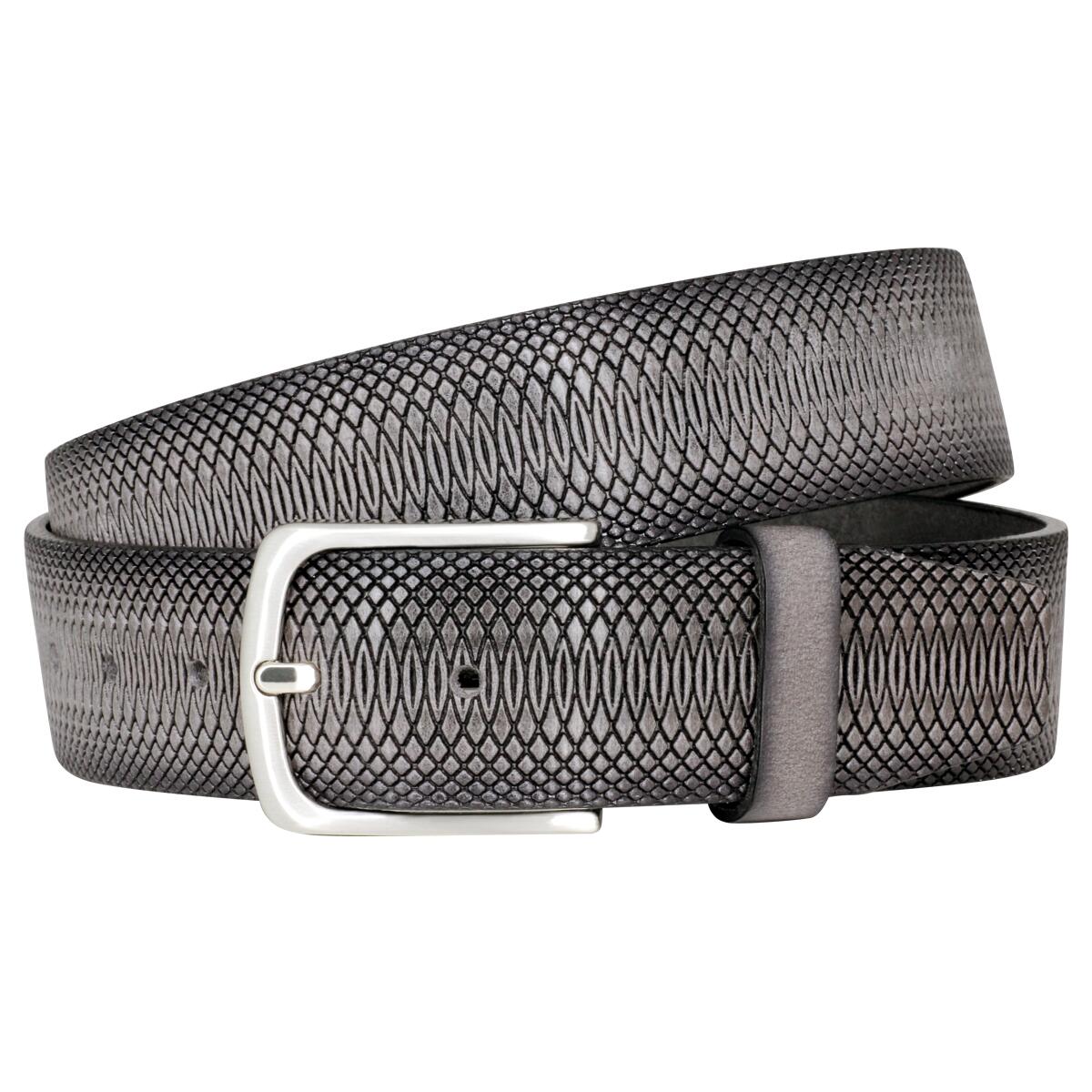 LINDENMANN - Ledergürtel LINDENMANN grau - Gr. - 90 von LINDENMANN