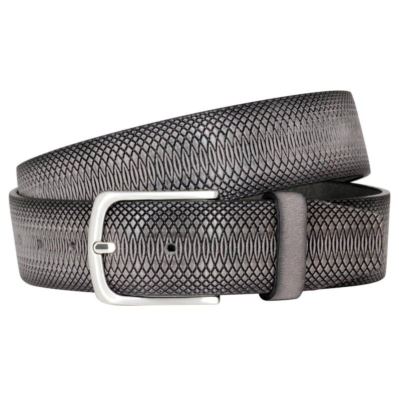 LINDENMANN - Ledergürtel LINDENMANN grau - Gr. - 95 von LINDENMANN