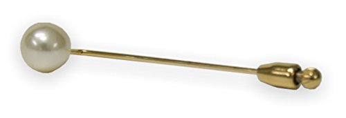 LINDENMANN Plastronnadel, goldfarben, Wachsperle, im Etui E16, 86005 von LINDENMANN