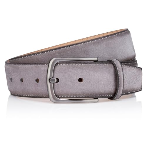 LINDENMANN Premium Nubuk-Ledergürtel Handmade in EU 40 mm grau, Farbe/Color:grau, Size US/EU:Bundweite 100 cm Gesamtlänge 115 cm W 39.4 XL LINDENMANN Premium Nubuk-Ledergürtel Handmade in EU 40 mm grau, Farbe/Color:grau, Size US/EU:Bundweite 100 cm Gesamtlänge 115 cm W 39.4 XL von LINDENMANN