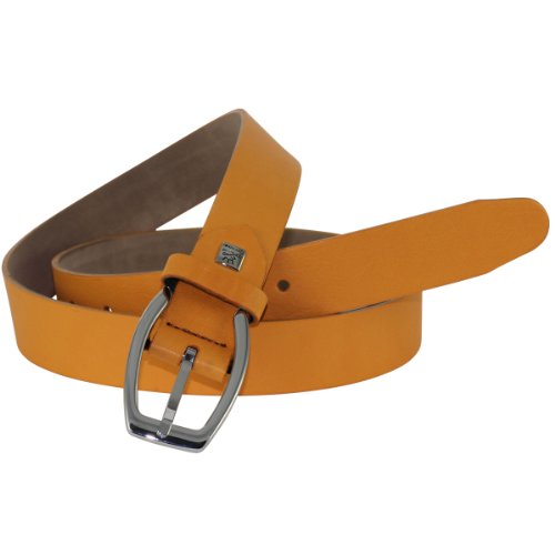 LINDENMANN The Art of Belt Ledergürtel Damen, Gürtel Damen, Nappaleder 30 mm breit orange, Größe/Size:100, Farbe/Color:orange von LINDENMANN