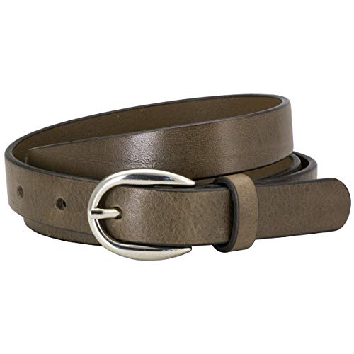 LINDENMANN The Art of Belt Ledergürtel Damen, Gürtel Damen, Vollrindleder Gürtel Frauen, 20 mm breit taupe, Farbe/Color:braun von LINDENMANN