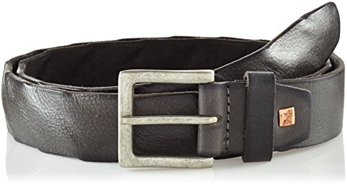 Lindenmann Herren Echt Leder 1090118.010 Gürtel, Schwarz (Schwarz 10), 115 von LINDENMANN