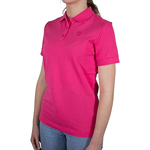 Poloshirt Damen Slim fit Kurzarm, Bio Baumwolle Polo-Shirt Damen Flieder Purple Rose, nachhaltige Kleidung Damen Made in EU, Farbe/Color:violett, Shirts Größe/Size:L von LINDENMANN