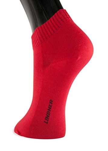 Lindner socks Shorties - Sneaker Quarter Socken (35-38, rot) von Lindner socks