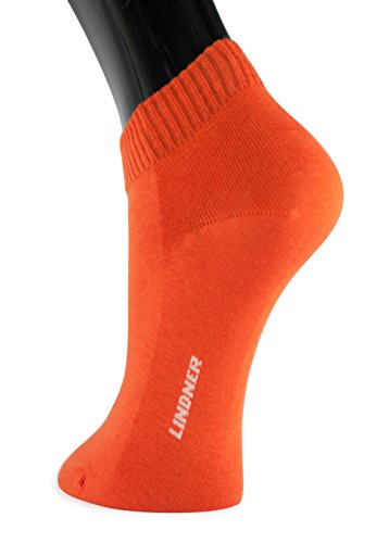 Lindner socks Shorties - Sneaker Quarter Socken (43-46, orange) von Lindner socks