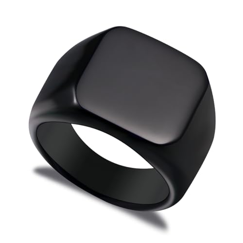 LINEMENG Personalisierte Edelstahl Siegelring benutzerdefinierte Bild Gravur Foto für Männer Frauen Bester Freund Memorial Geschenk Bild mit Ring Größe Adjusters von LINEMENG