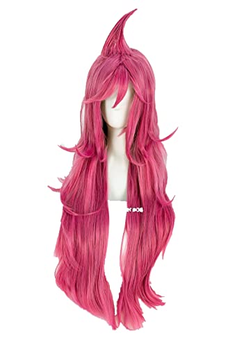 75cm Du Couteau Katarina Cosplay Wig Long Fushia Heat Resistant Synthetic Hair Wig + Wig Cap von LINGCOS