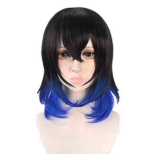 Anime : Kimetsu no Yaiba Inosuke Hashibira Wigs Heat Resistant Synthetic Hair Cosplay Wigs + Wig Cap von LINGCOS
