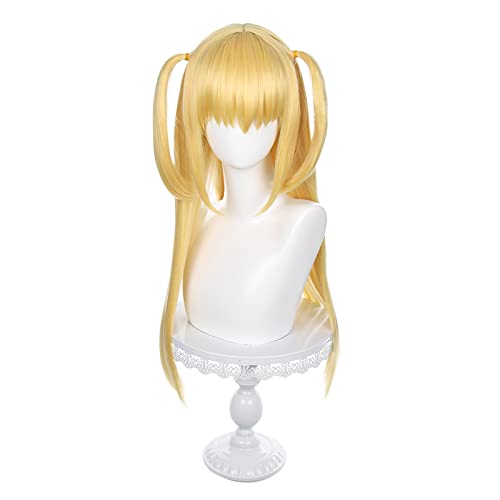 Anime Death Note Cosplay Wig Misa Amane Women Death Note Cosplay Golden Long Hair Misa Amane Wig + Wig Cap von LINGCOS